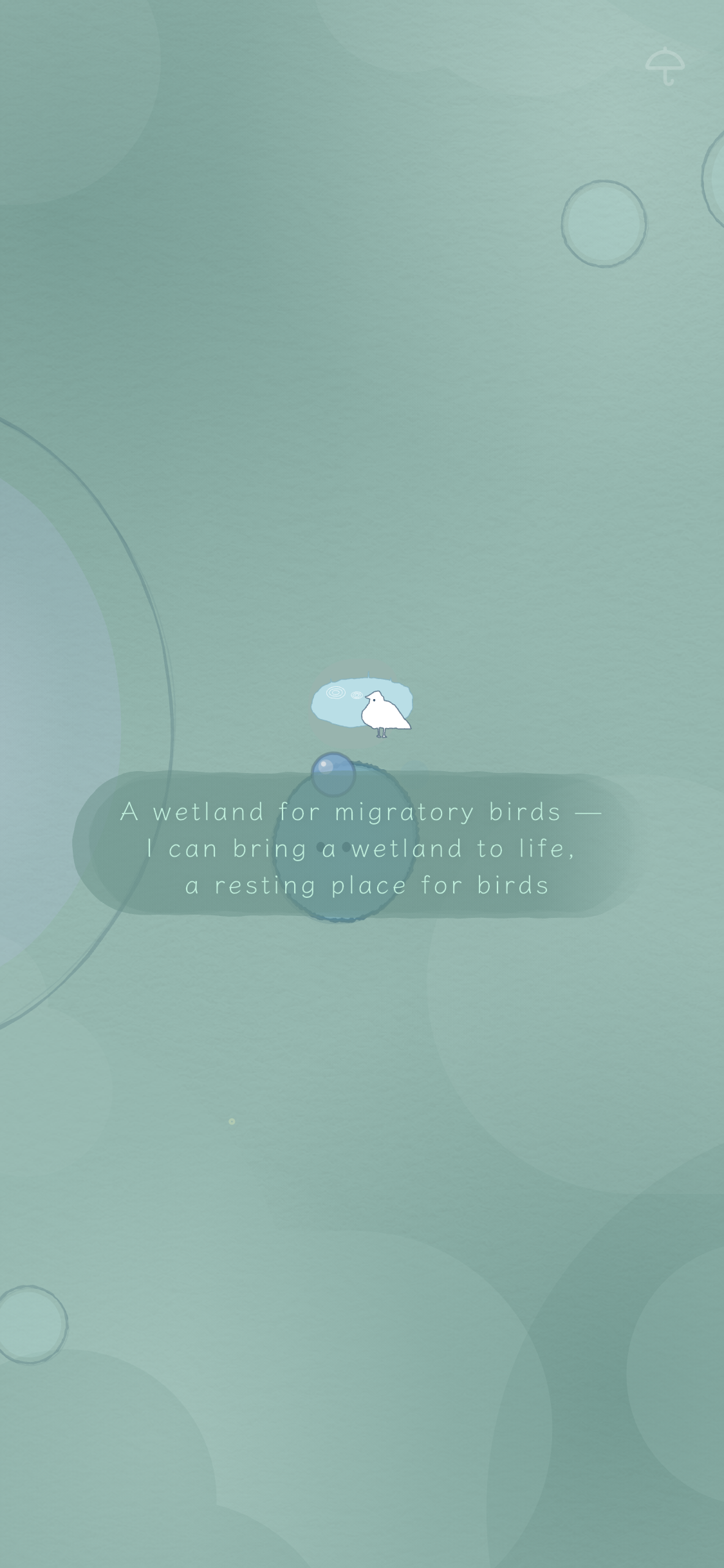The droplet drifting through the marsh — Tiny Cloud's third zone